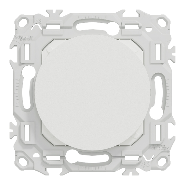 Schneider Electric – Odace obturateur pré-percé sortie de câble – blanc craie – Réf : S920666